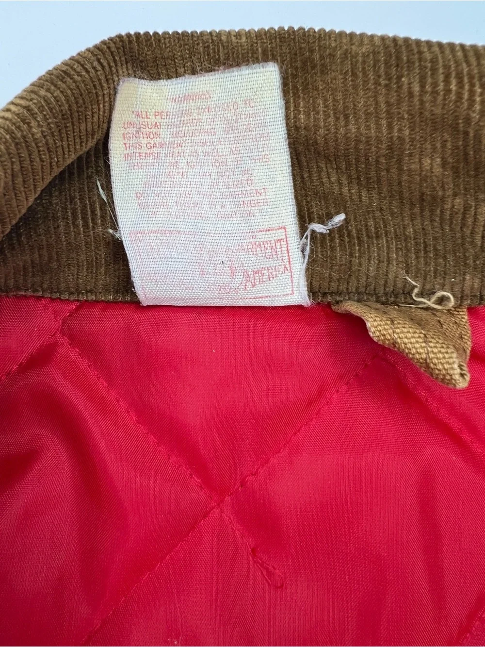 Vintage Carhartt Chore Jacket Barn Tan Duck Canvas Distressed Lined Mens size 44